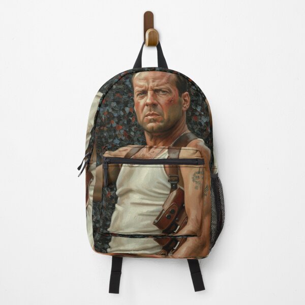 Item preview, Die Hard John McClane Art | Classic Action Hero Bruce Willis Oil Painting Style Portrait | Nakatomi Plaza designed and sold by Art's Diner.