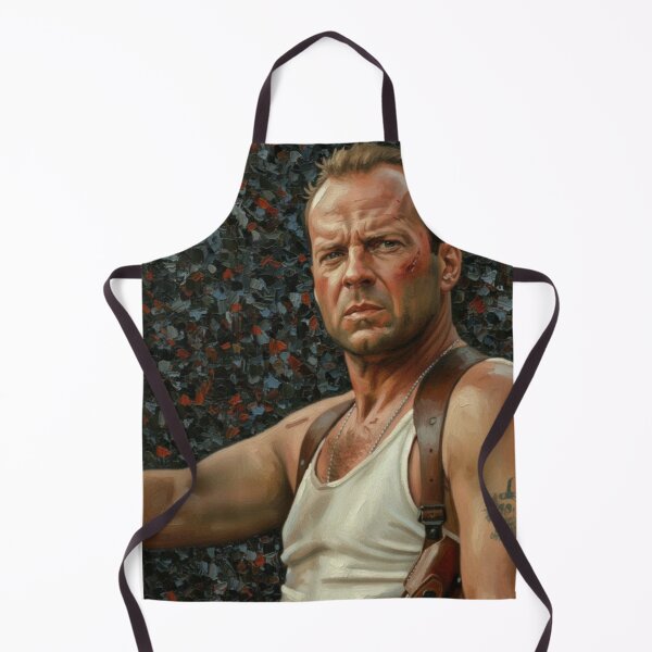 Item preview, Die Hard John McClane Art | Classic Action Hero Bruce Willis Oil Painting Style Portrait | Nakatomi Plaza designed and sold by Art's Diner.