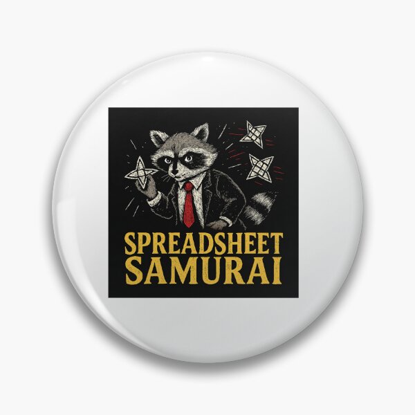 Item preview, Spreadsheet Samurai Raccoon – Funny Office Warrior Design – Funny Office Mug Design Classic T-Shirt designed and sold by inkfluenceart.