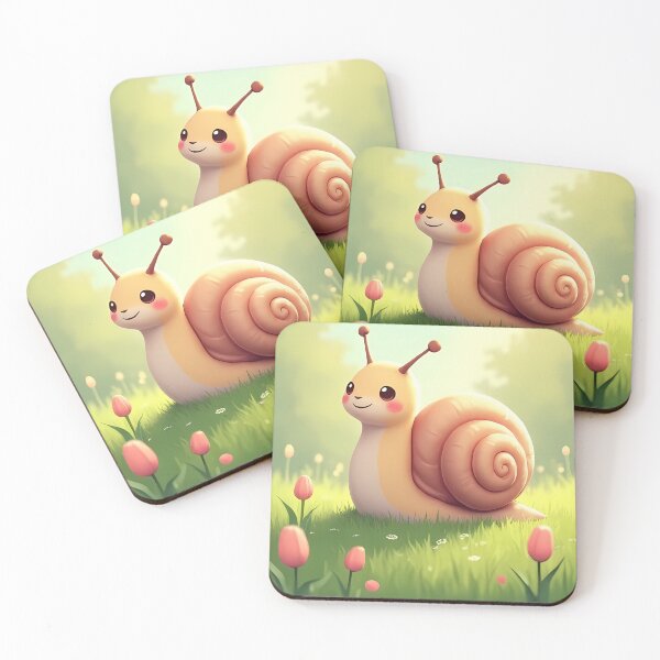 Item preview, Cute cartoon snail in a spring scene designed and sold by Mianku | Für das Leben.
