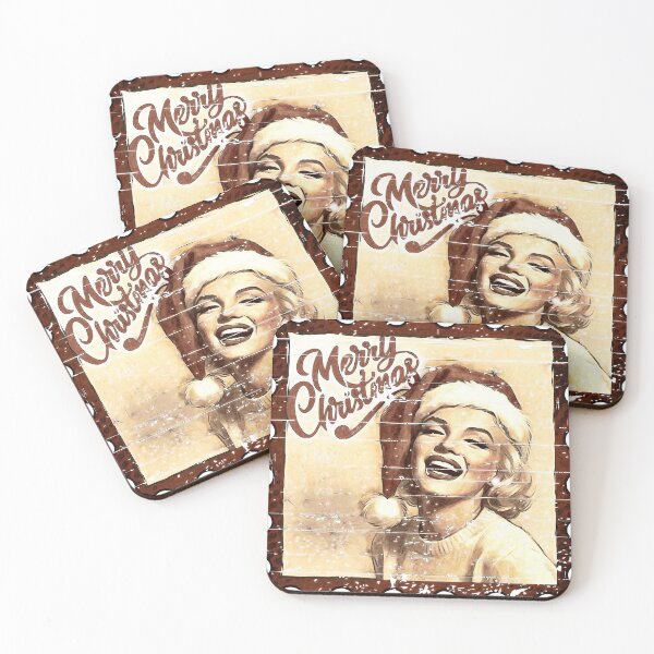 Item preview, Vintage Marilyn Monroe Christmas – Retro Sepia Stamp Art designed and sold by Hen-C-Art.