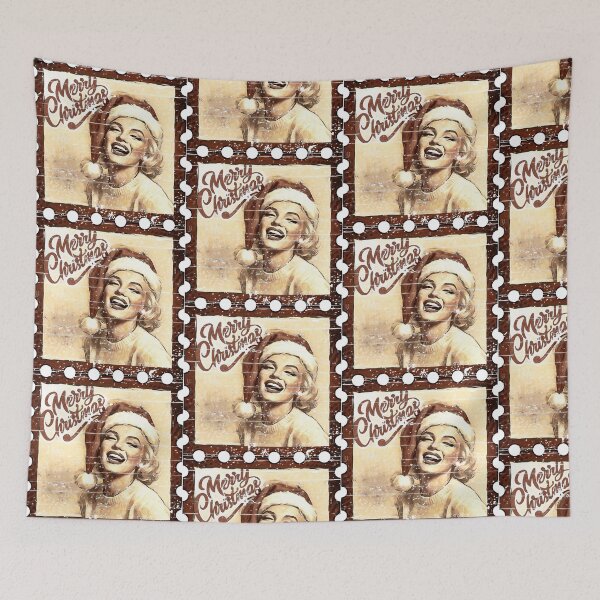 Item preview, Vintage Marilyn Monroe Christmas – Retro Sepia Stamp Art designed and sold by Hen-C-Art.