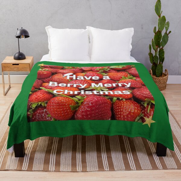 Item preview, Have a Berry Merry Christmas – Cute Strawberry Christmas Pun Design designed and sold by MadeInNapTime.