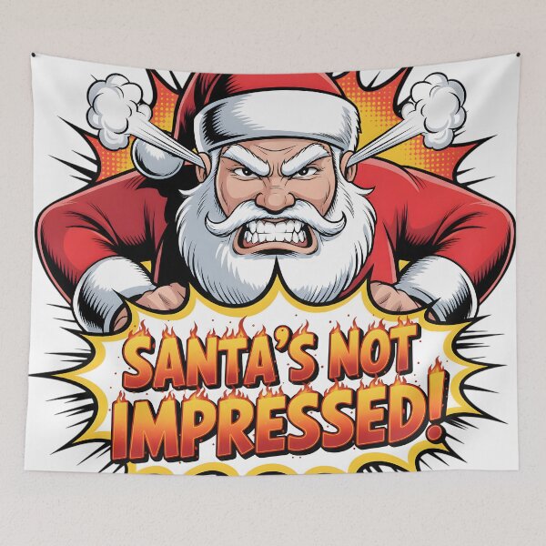 Item preview, Santa’s Not Impressed – Funny Angry Santa Christmas Comic Design designed and sold by SoulenCify.