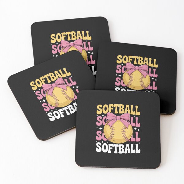 Item preview, Groovy Softball Coquette Bow designed and sold by StephenDDArt.