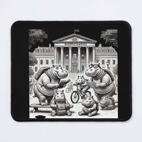 Item preview, Hippo Campus – Funny Hippo + Psychology Pun Shirt, Sticker & Mug designed and sold by RollFuzzy.