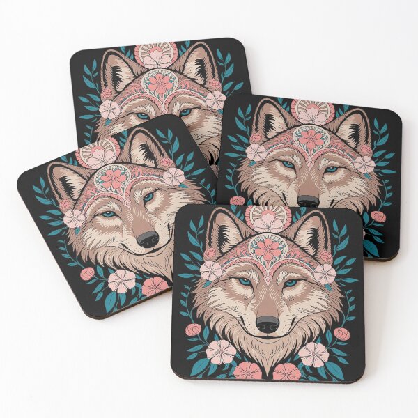 Item preview, Boho Floral Lone Wolf for Men Women Boys Girls Kids  designed and sold by MyzoToyota.