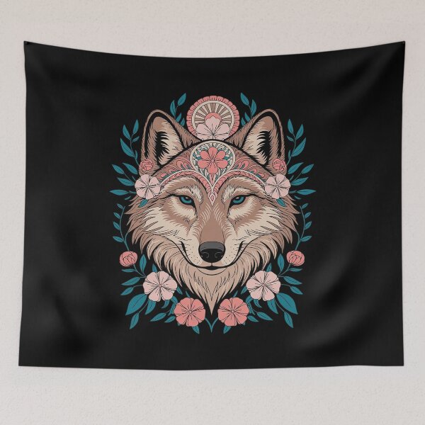 Item preview, Boho Floral Lone Wolf for Men Women Boys Girls Kids  designed and sold by MyzoToyota.