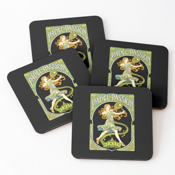 Item preview, Funny Padel Tennis Passion Vintage Art Nouveau Woman Player designed and sold by GrandeDuc.
