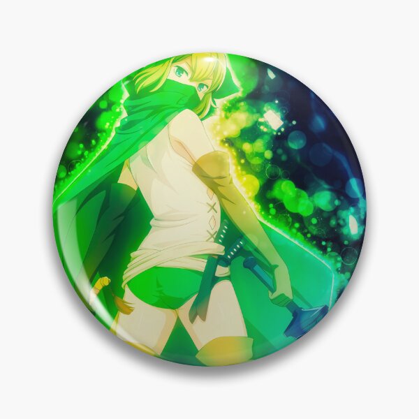 Item preview, Ryuu Lion Silent Guardian Danmachi Magic Forest Green Light designed and sold by thedarvills.