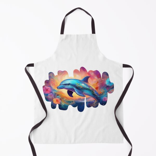 Item preview, Vibrant Cosmic Dolphin Splashes Colorful Ocean Fantasy Art designed and sold by BlumeArt.