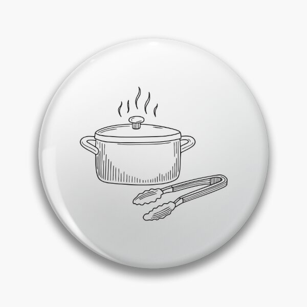 Item preview, Near a stove, a pan rests beside a pair of tongs designed and sold by rasagamastore.