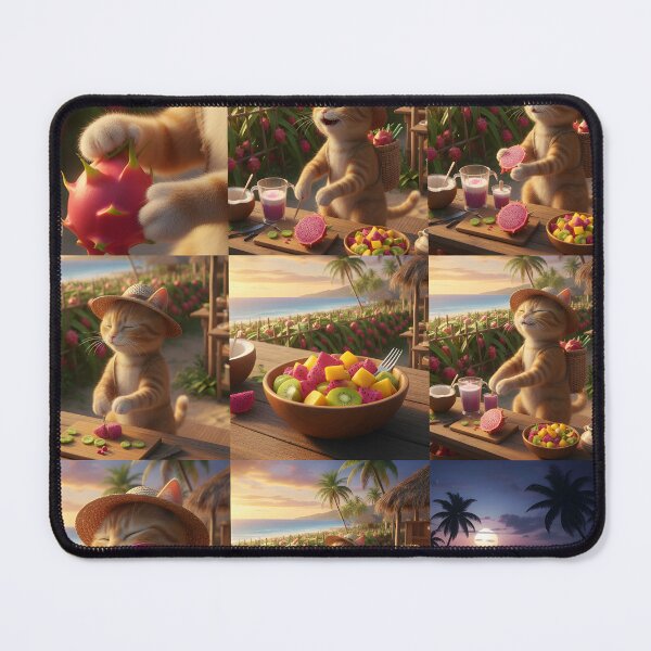 Item preview, Tropical Cat Enjoying Island Treats designed and sold by Auroracat2025.
