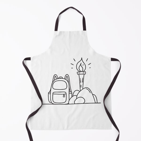 Item preview, A torch resting on rock beside a backpack on the ground designed and sold by rasagamastore.