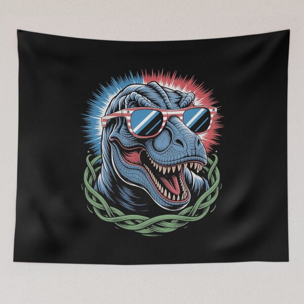 Item preview, Dinosaur 4th of July American Flag USA  designed and sold by NailMolisa.