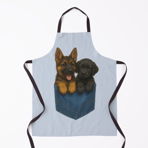 Item preview, Pocket Pups – German Shepherd & Black Lab Peeking From Denim designed and sold by TroyTheTerrific.