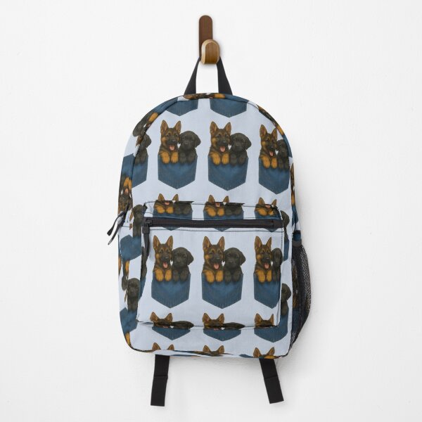 Item preview, Pocket Pups – German Shepherd & Black Lab Peeking From Denim designed and sold by TroyTheTerrific.