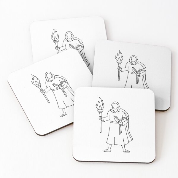 Item preview, A robed figure holding a torch and opening a large book designed and sold by rasagamastore.