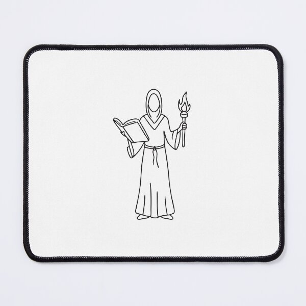 Item preview, A cloaked figure lifting a torch while flipping through a thick book designed and sold by rasagamastore.
