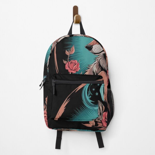 Item preview, Botanical Wolf Women Roses Full Moon Kids Floral Wolf designed and sold by MyzoToyota.