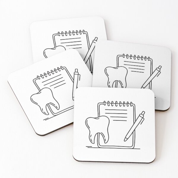 Item preview, A single tooth placed near a notepad and pen designed and sold by rasagamastore.