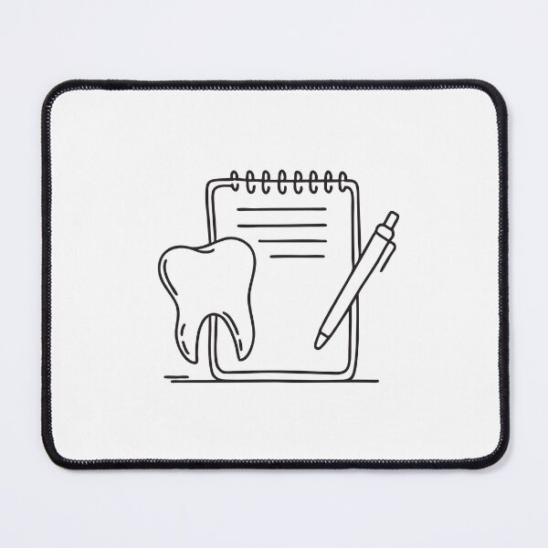 Item preview, A single tooth placed near a notepad and pen designed and sold by rasagamastore.