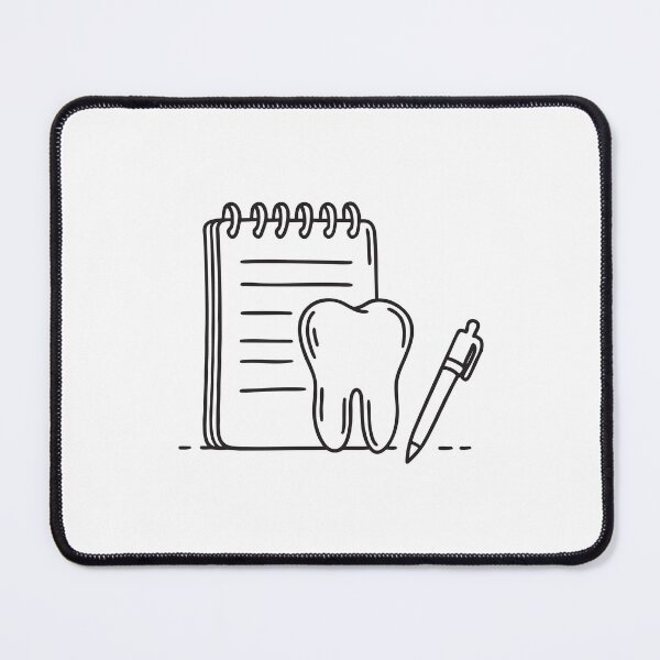 Item preview, A single tooth placed near a notepad and pen designed and sold by rasagamastore.