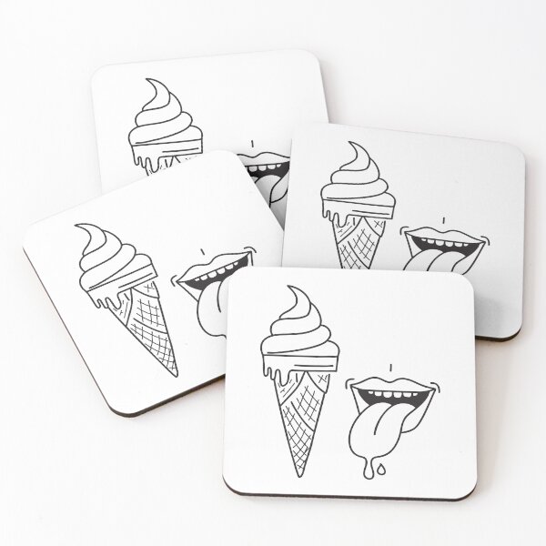 Item preview, A tongue near a dripping ice cream cone designed and sold by rasagamastore.