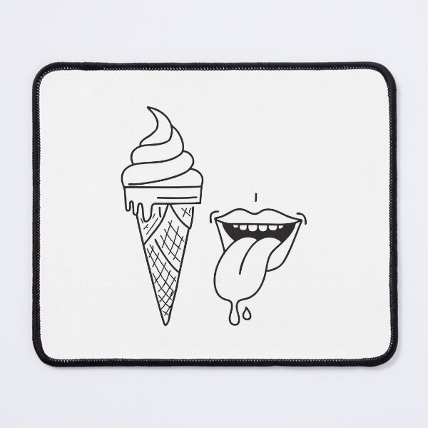 Item preview, A tongue near a dripping ice cream cone designed and sold by rasagamastore.