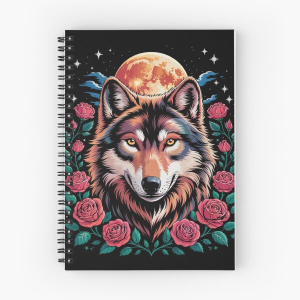 Item preview, Botanical Wolf Women Roses Full Moon Kids Floral Wolf1  designed and sold by MyzoToyota.