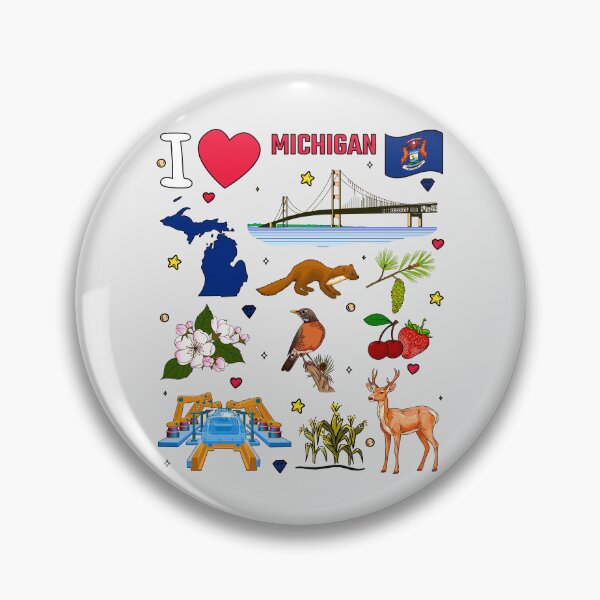 Item preview, Michigan State Pride, Iconic Landmarks & Wildlife Collage designed and sold by mashmosh.