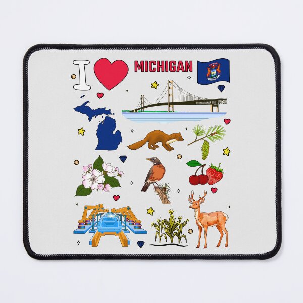 Item preview, Michigan State Pride, Iconic Landmarks & Wildlife Collage designed and sold by mashmosh.