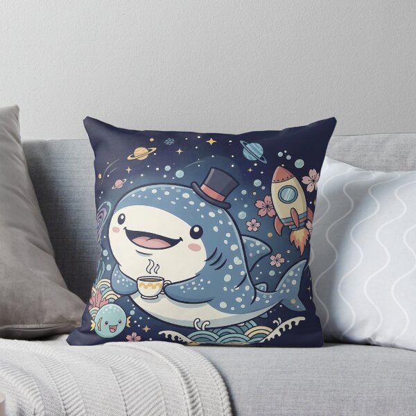 Item preview, Fiesta del té espacial con tiburones ballena designed and sold by Modular Prints.