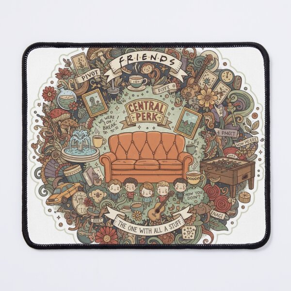 Item preview, Doodle Art FRIENDS Central Perk Icons designed and sold by EllsLittleStore.