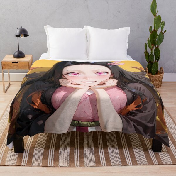 Item preview, Nezuko Kamado Demon Slayer Cute Smile Anime Girl designed and sold by thedarvills.