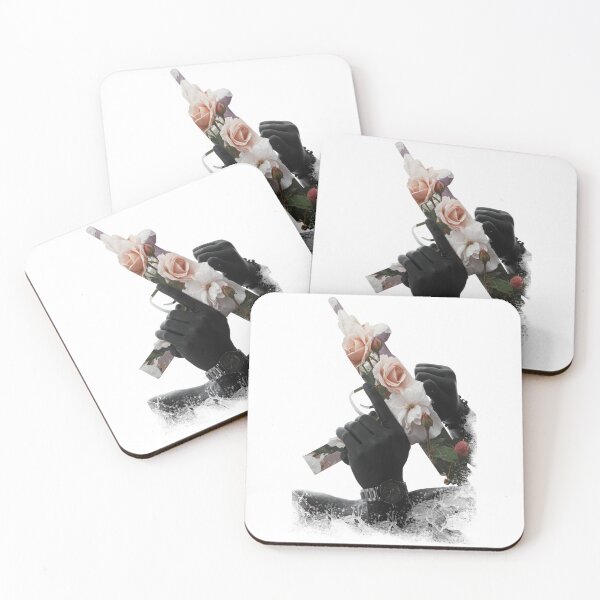Item preview, Floral Uzi – Contrasting Beauty & Power Art Illustration designed and sold by Baymang.