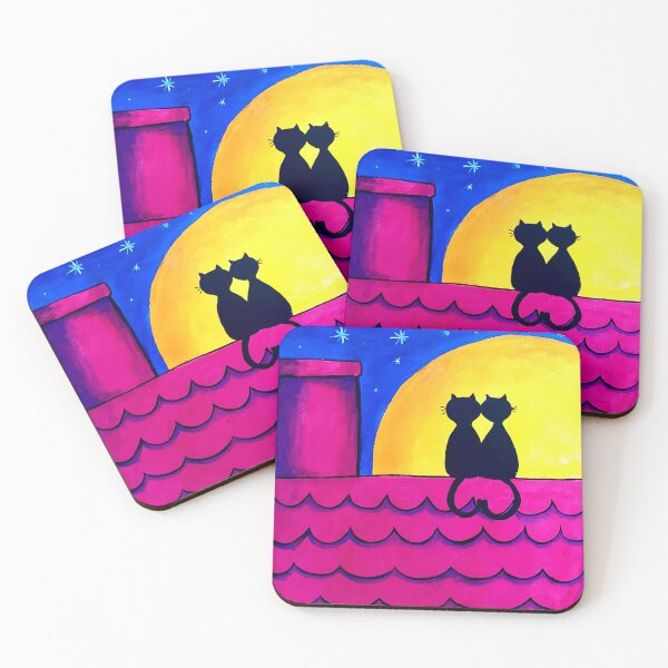 Item preview, cats on the roof designed and sold by LeidySilvaArt.