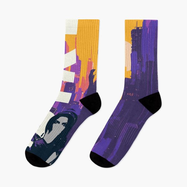 Item preview, 005 Urban Street Culture Illustration – Futuristic Cityscape in Bold Neon Colors designed and sold by stephenignacio.