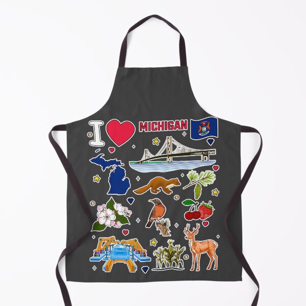 Item preview, Michigan Love Sticker Pack, Mackinac Bridge, Robin & State Map Pride designed and sold by mashmosh.