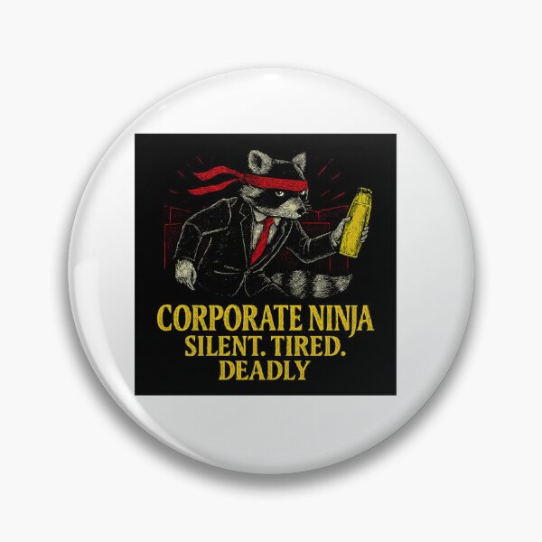 Item preview, Corporate Ninja – Silent Tired Deadly Raccoon Mug – Funny Raccoon Mug– Funny Office Mug Design Classic T-Shirt designed and sold by inkfluenceart.