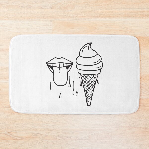 Item preview, A tongue sticking out close to an ice cream cone with drips designed and sold by rasagamastore.