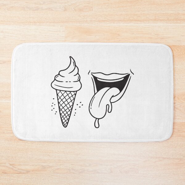 Item preview, A tongue sticking out close to an ice cream cone with drips designed and sold by rasagamastore.