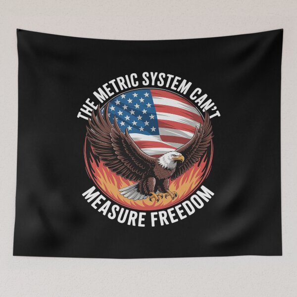 Item preview, The Metric System Can't Measure Freedom Eagle USA Flag Meme  designed and sold by InspiredFoul.
