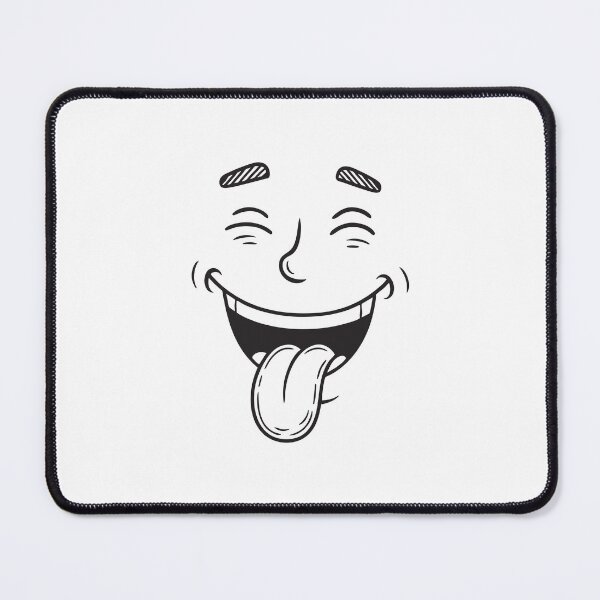 Item preview, A doodle of a smiling face with a tongue poking out in laughter designed and sold by rasagamastore.