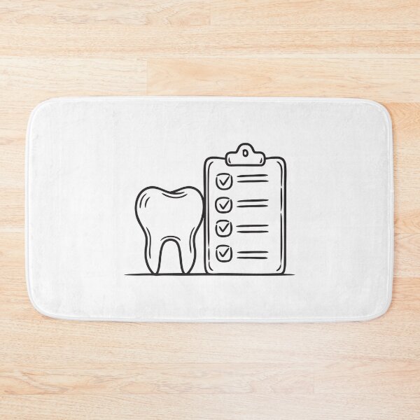 Item preview, A tooth beside a check up list on the clipboard designed and sold by rasagamastore.