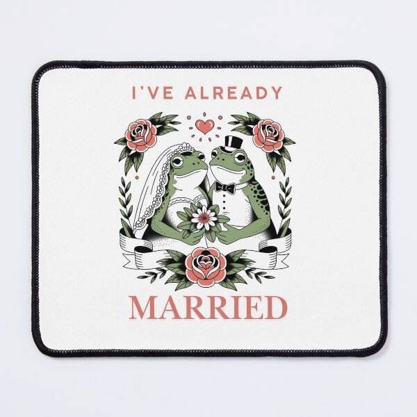 Item preview, frog couple "I've already married" designed and sold by Chris-graphics-art.