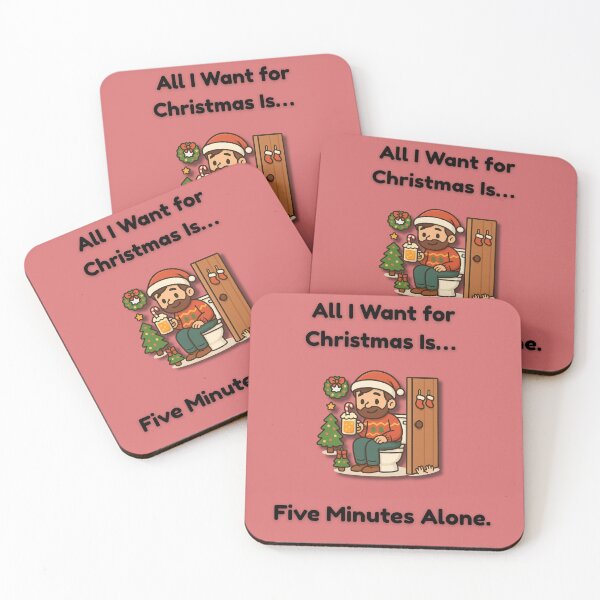 Item preview, All I Want for Christmas Is Five Minutes Alone – Funny Dad Christmas Design designed and sold by MadeInNapTime.