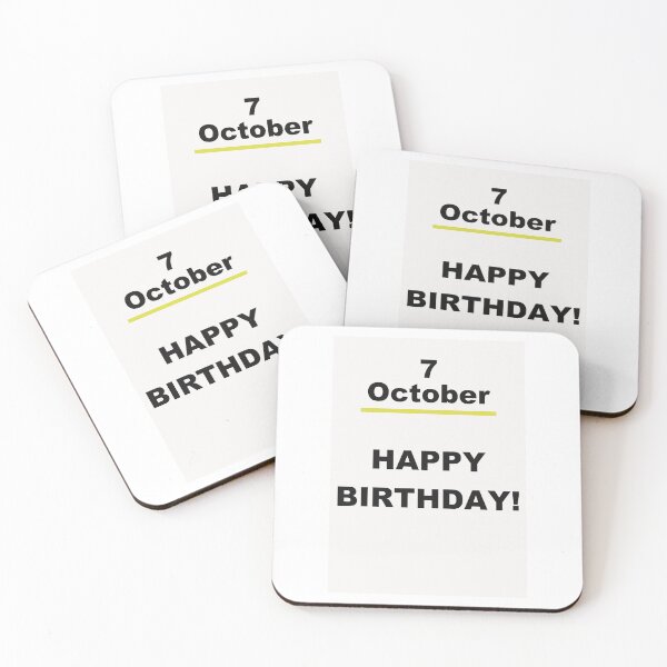 Item preview, Minimalist Happy Birthday Design — October 7 designed and sold by ariksworld.