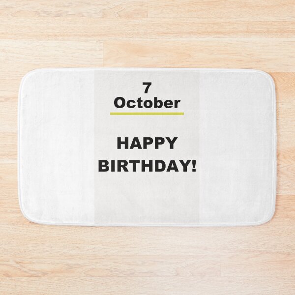 Item preview, Minimalist Happy Birthday Design — October 7 designed and sold by ariksworld.