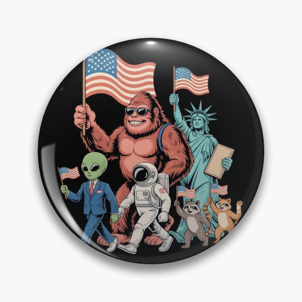 Item preview, Vintage 4th Of July Sasquatch Raccoon Funny 4th Of July  designed and sold by InspiredFoul.